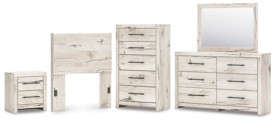 Lawroy Panel Headboard, Dresser, Mirror, Chest and Nightstand