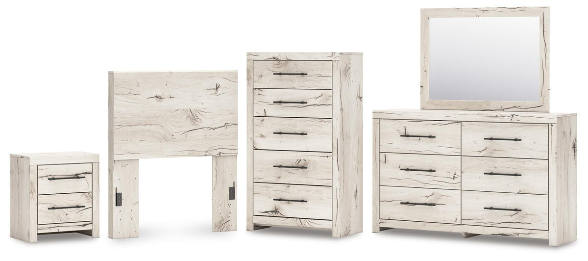 Lawroy Panel Headboard, Dresser, Mirror, Chest and Nightstand