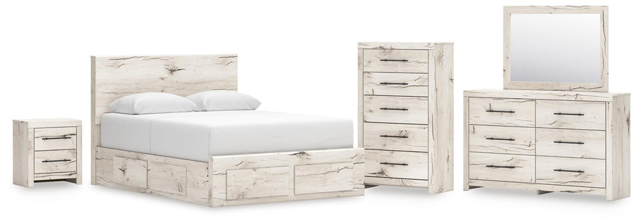 Whitaker Panel Storage Bed, Dresser, Mirror, Chest and Nightstand