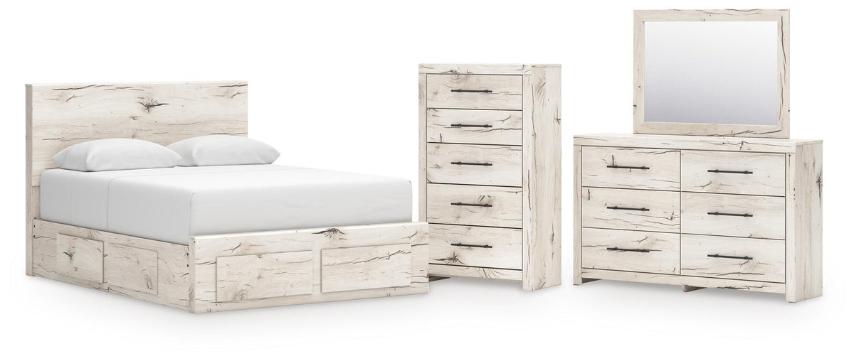 Whitaker Panel Storage Bed, Dresser, Mirror and Chest