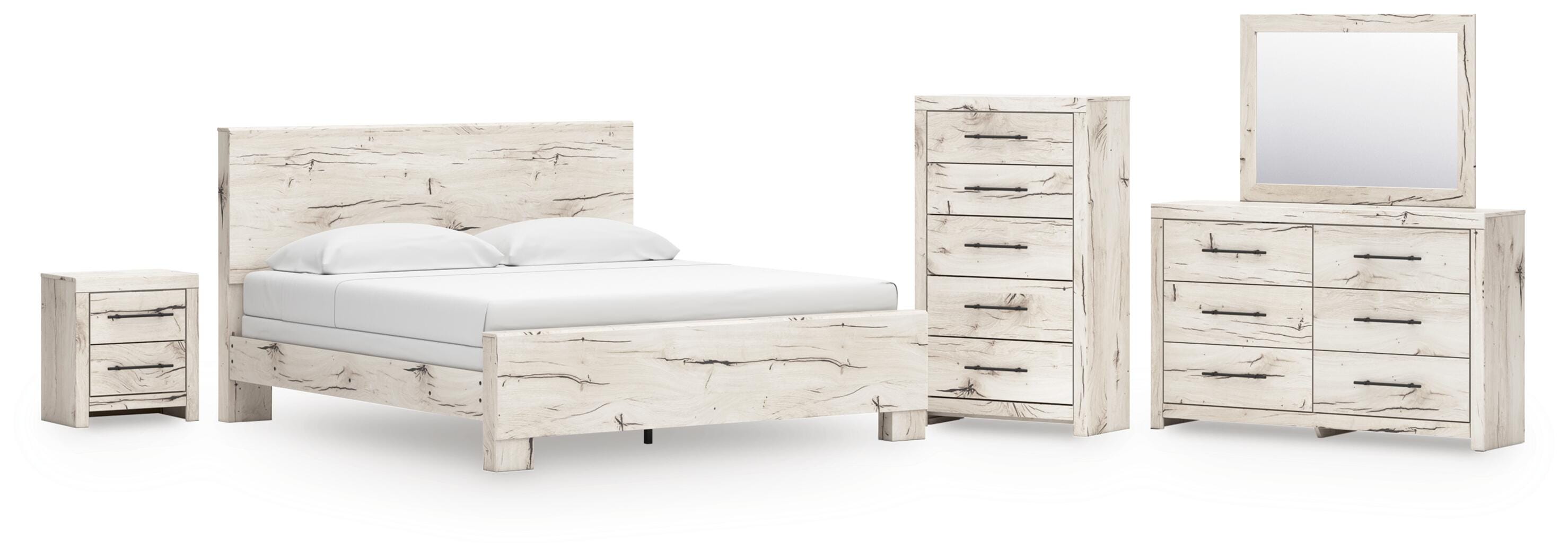 Lawroy Panel Bed, Dresser, Mirror, Chest and Nightstand