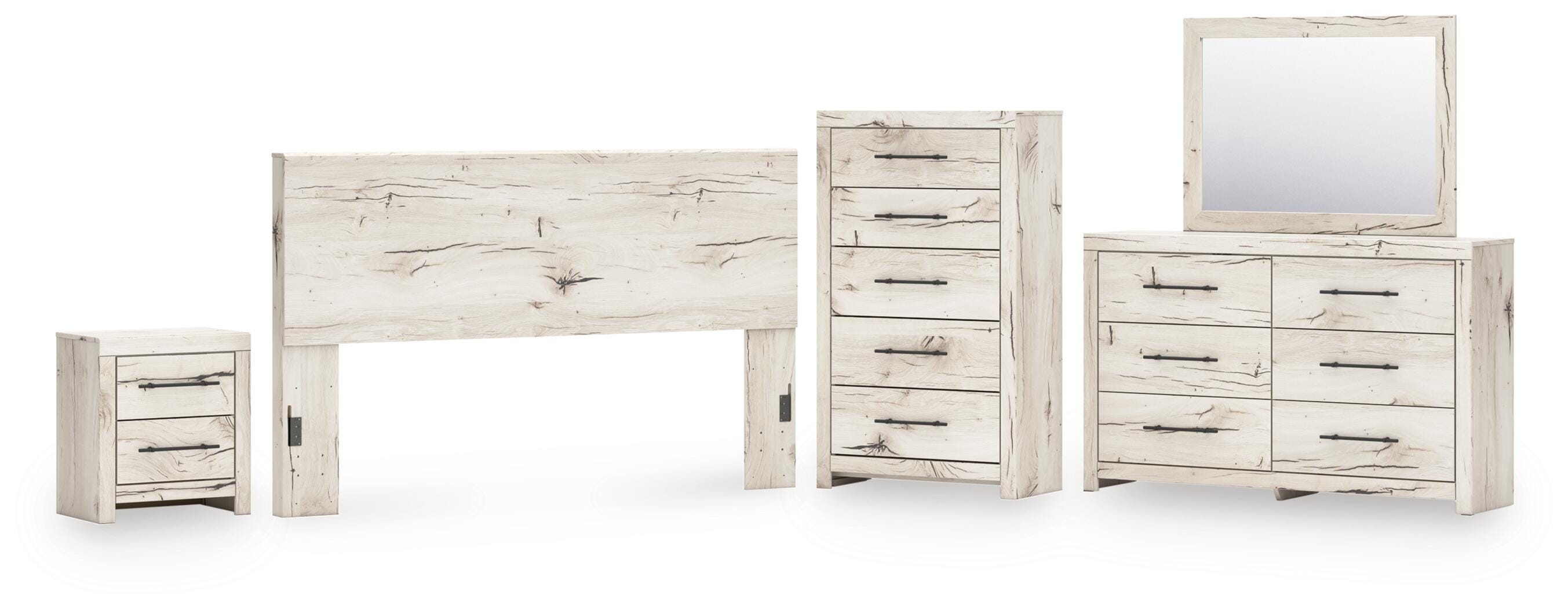 Lawroy Panel Headboard, Dresser, Mirror, Chest and Nightstand