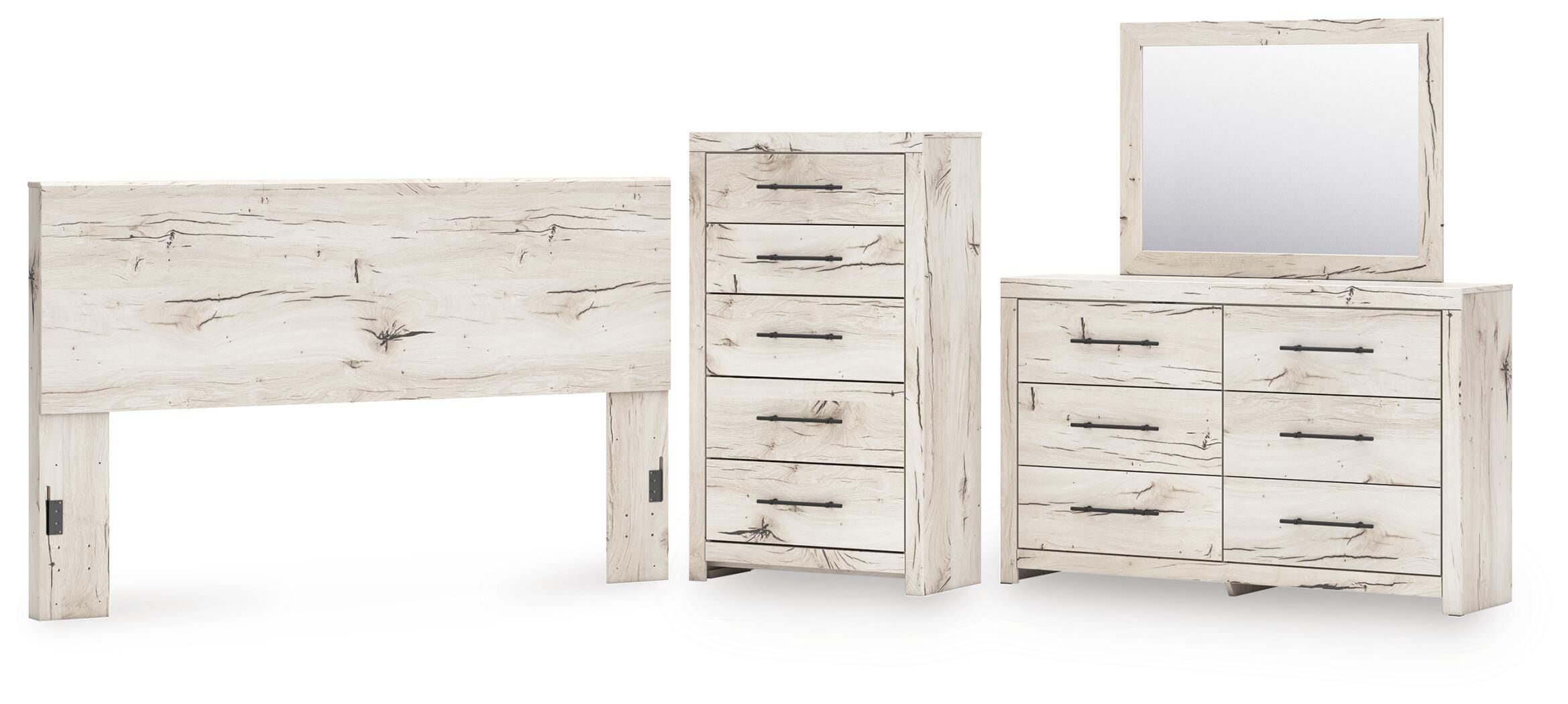 Lawroy Panel Headboard, Dresser, Mirror and Chest