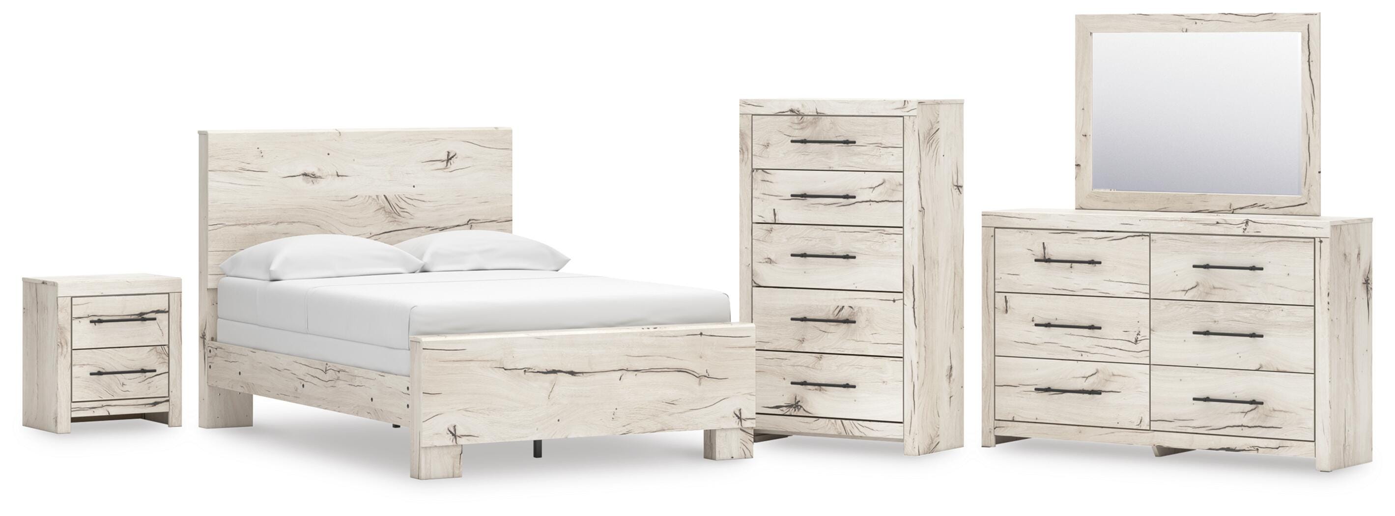 Lawroy Panel Bed, Dresser, Mirror, Chest and Nightstand