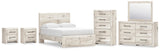Lawroy Panel Storage Bed, Dresser, Mirror, Chest and 2 Nightstands