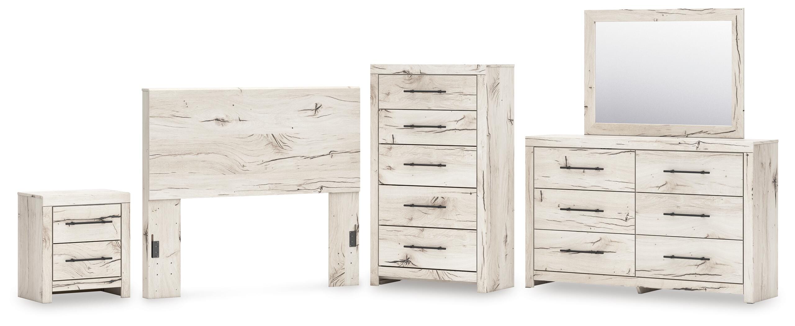 Lawroy Panel Headboard, Dresser, Mirror, Chest and Nightstand