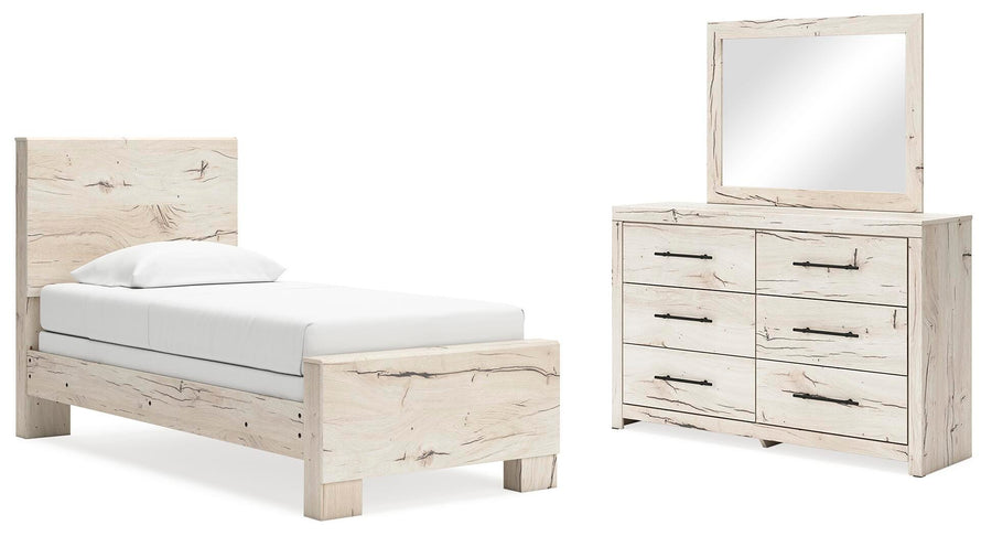 Lawroy Panel Bed, Dresser and Mirror