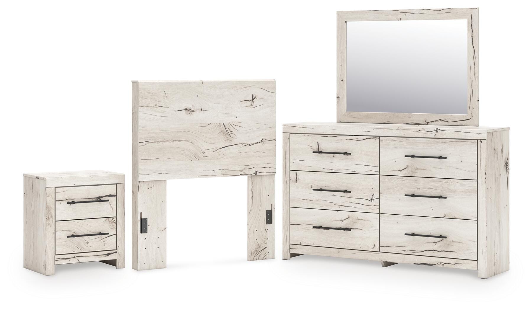 Lawroy Panel Headboard, Dresser, Mirror and Nightstand
