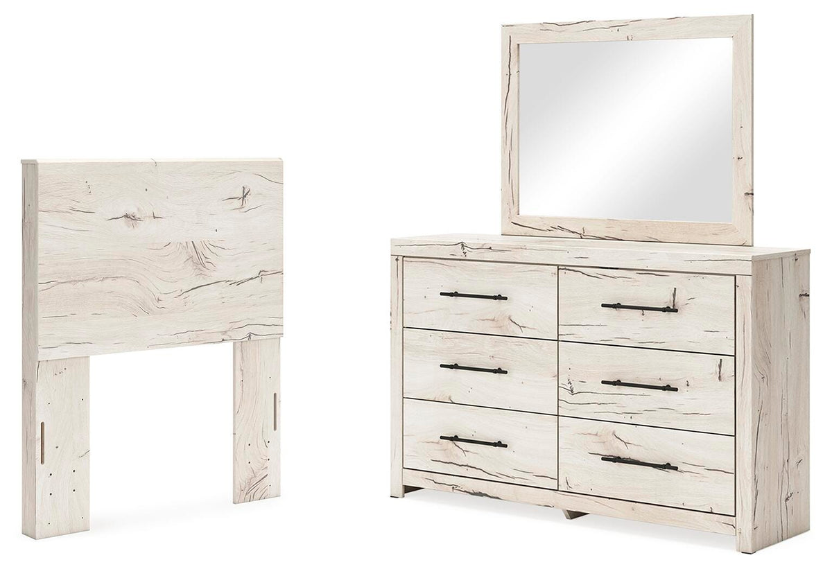Lawroy Panel Headboard, Dresser and Mirror