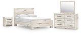 Whitaker Panel Bed, Dresser, Mirror and Nightstand