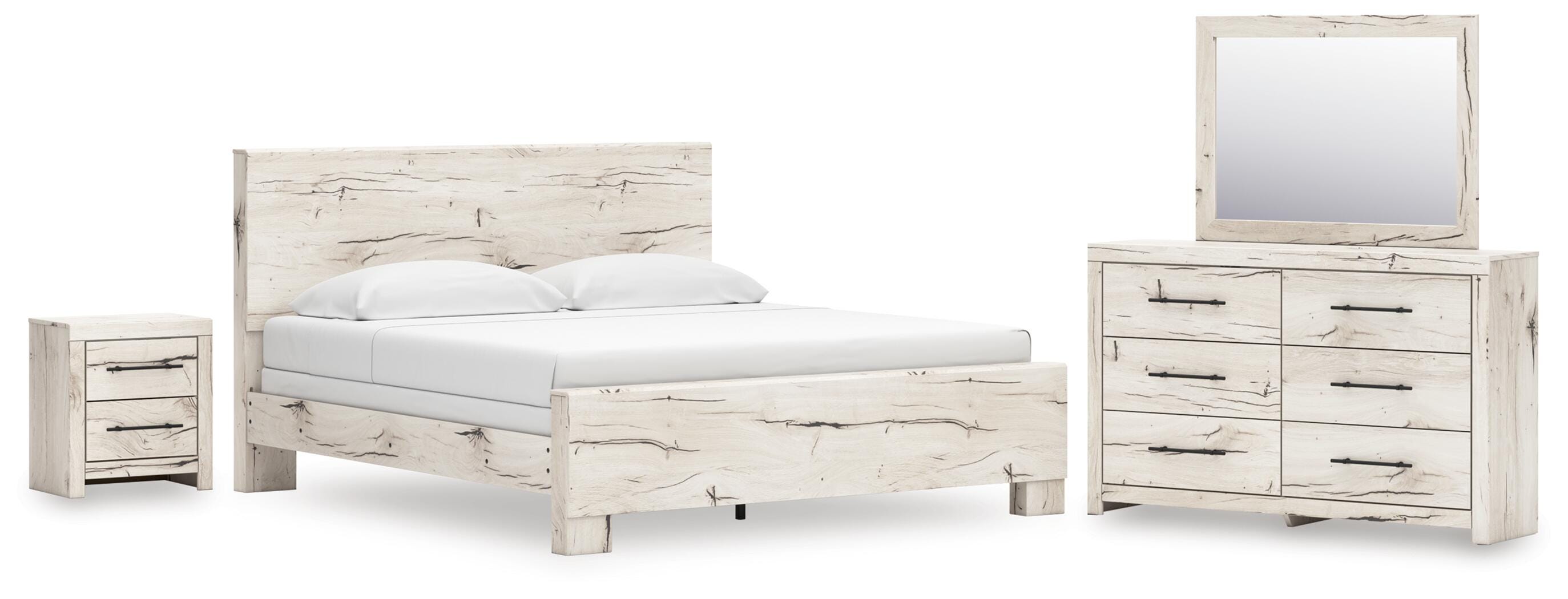 Lawroy Panel Bed, Dresser, Mirror and Nightstand