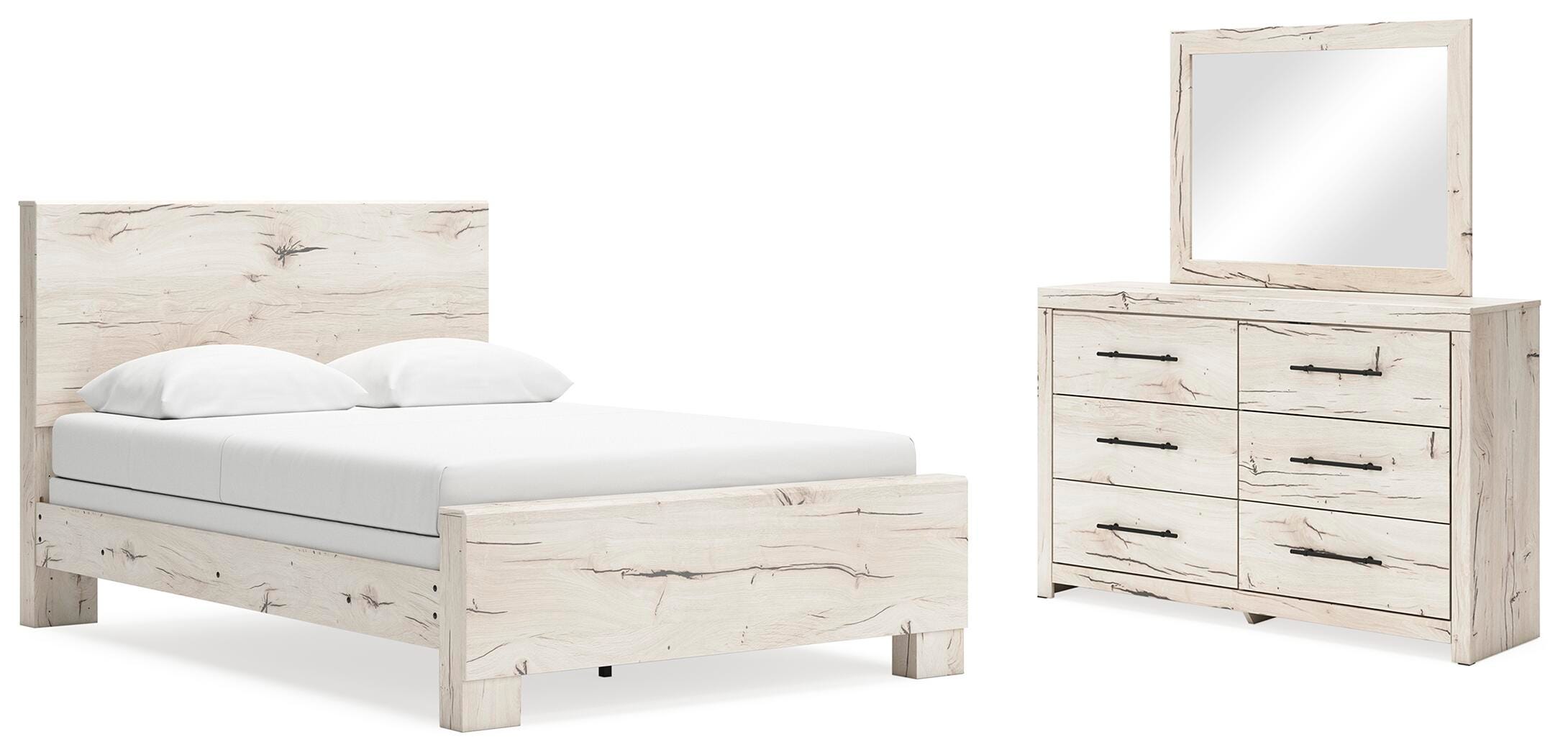 Lawroy Panel Bed, Dresser and Mirror