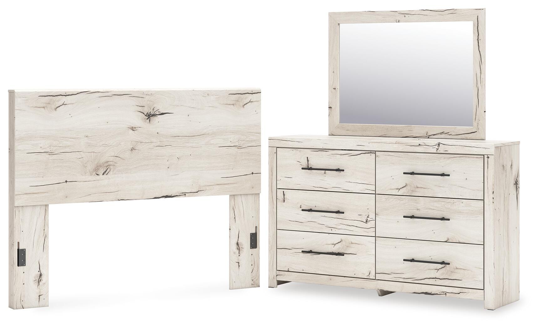 Lawroy Panel Headboard, Dresser and Mirror