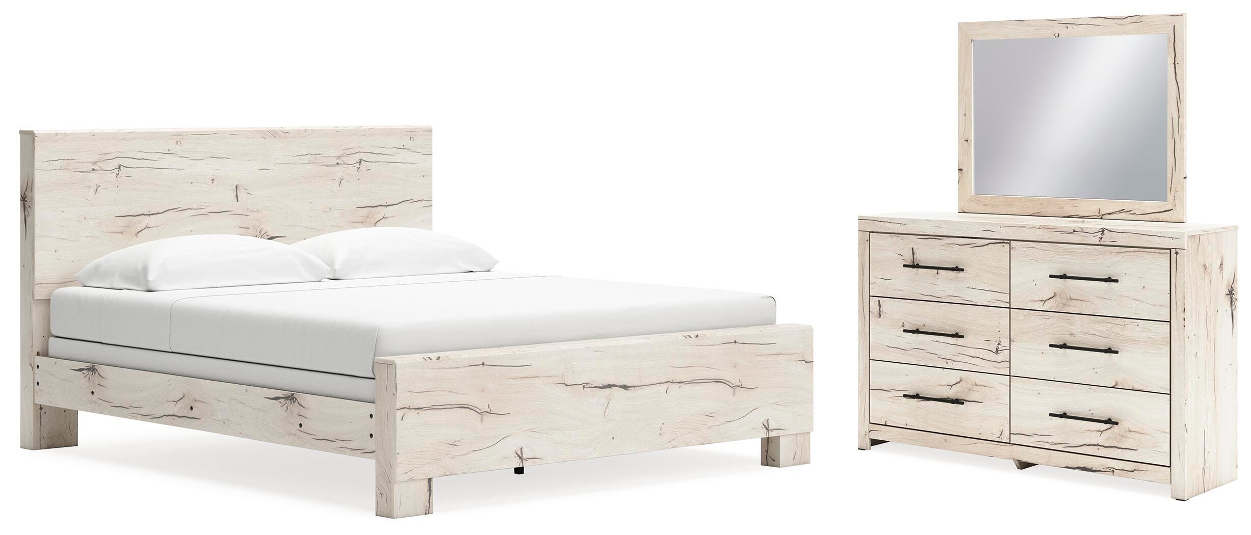 Lawroy Panel Bed, Dresser and Mirror