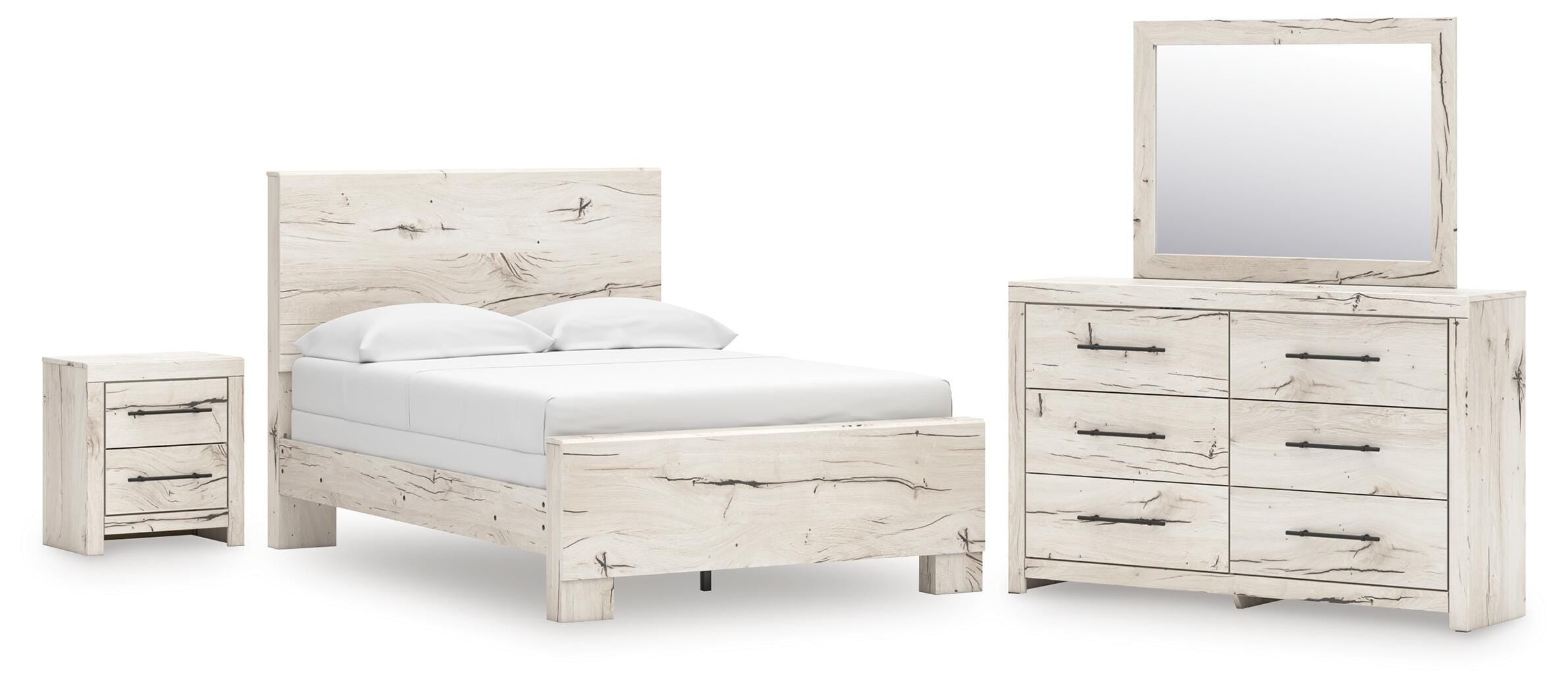 Lawroy Panel Bed, Dresser, Mirror and Nightstand