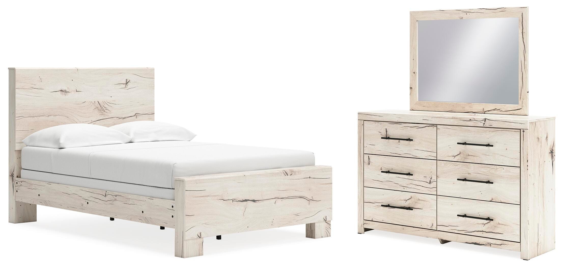 Lawroy Panel Bed, Dresser and Mirror