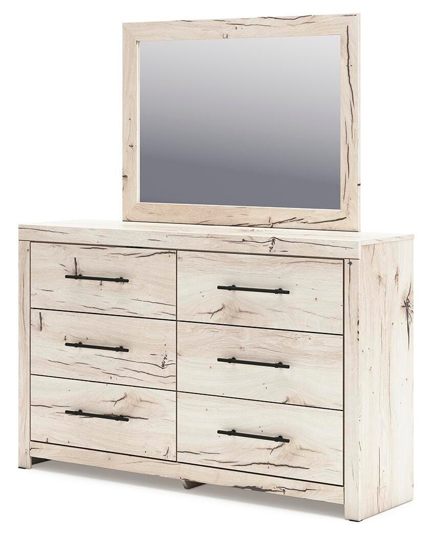 Lawroy Panel Bed with Storage, Dresser, Mirror and 2 Nightstands