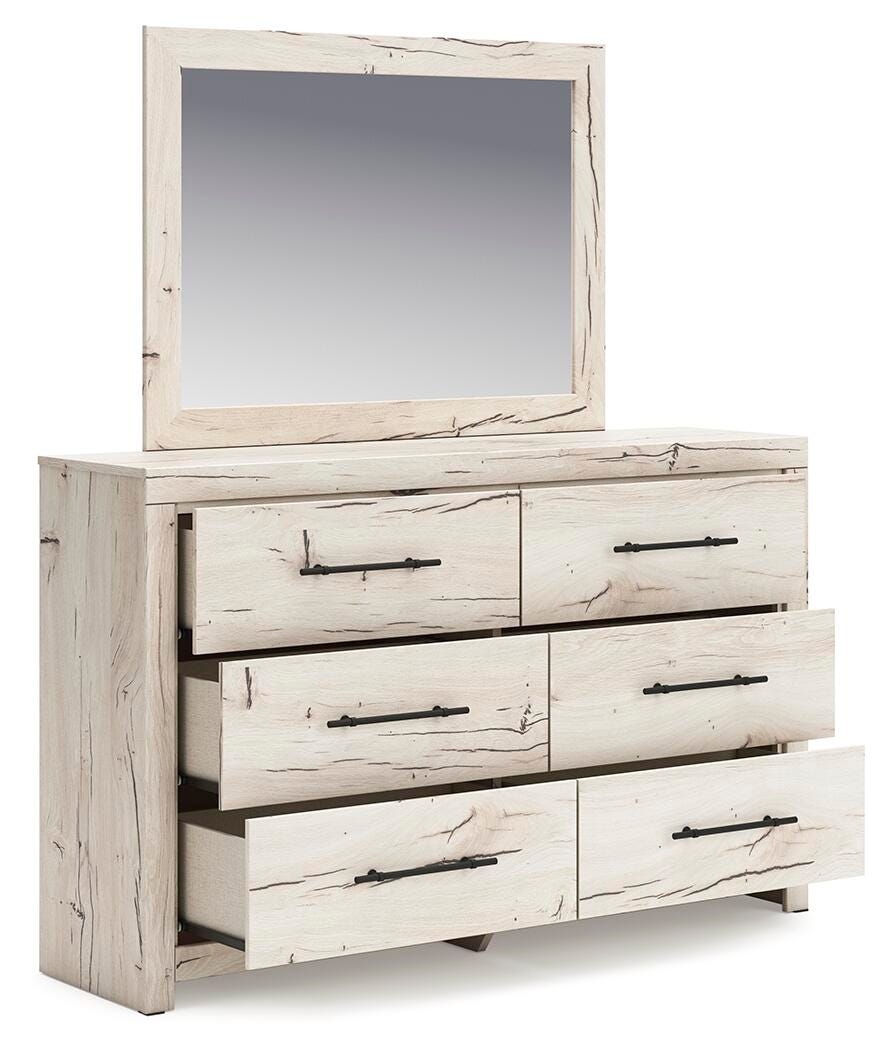 Lawroy Panel Storage Bed, Dresser, Mirror, Chest and 2 Nightstands