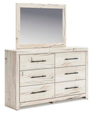 Lawroy Panel Bed with Storage, Dresser and Mirror