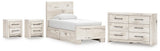 Lawroy Panel Bed with Storage, Dresser and 2 Nightstands