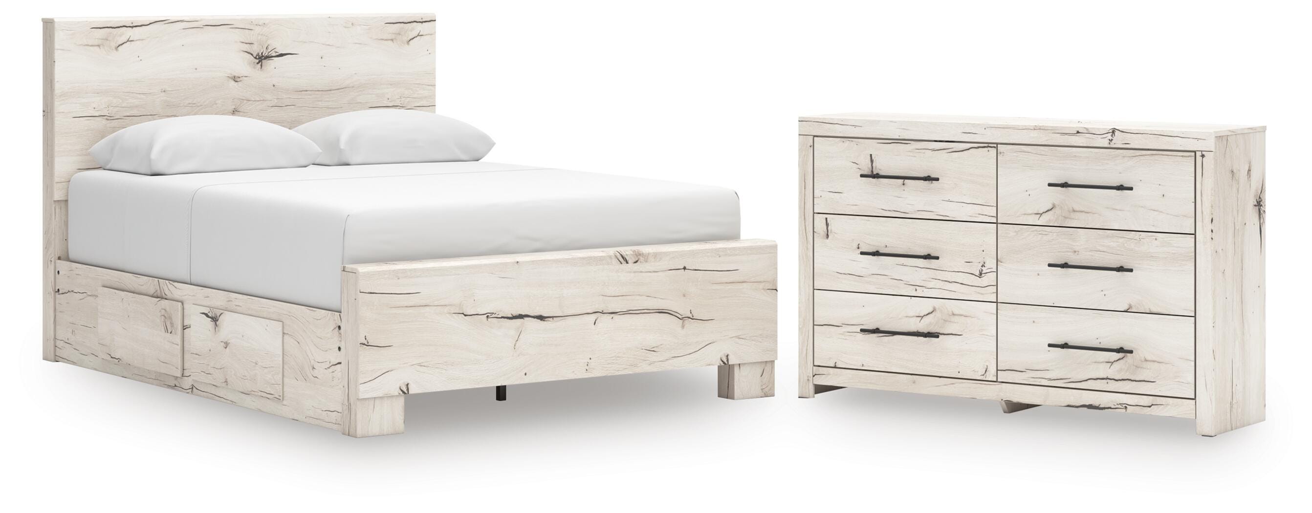 Lawroy Panel Bed with Storage and Dresser
