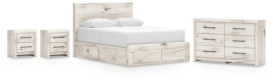 Whitaker Panel Storage Bed, Dresser and 2 Nightstands