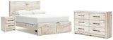 Whitaker Storage Bed, Dresser and Nightstand