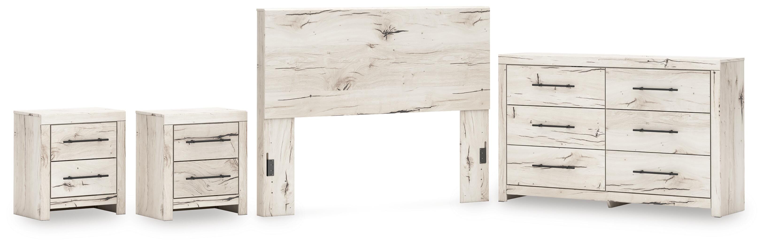 Lawroy Panel Headboard, Dresser and 2 Nightstands