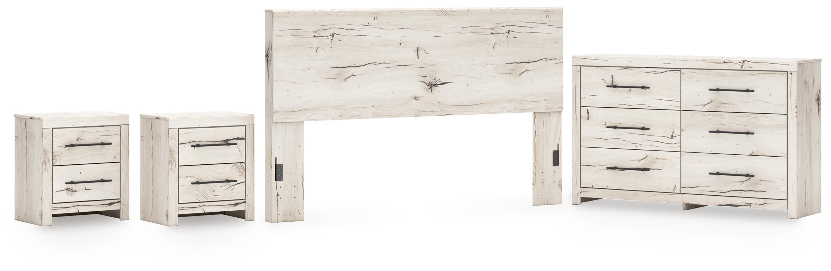 Lawroy Panel Headboard, Dresser and 2 Nightstands