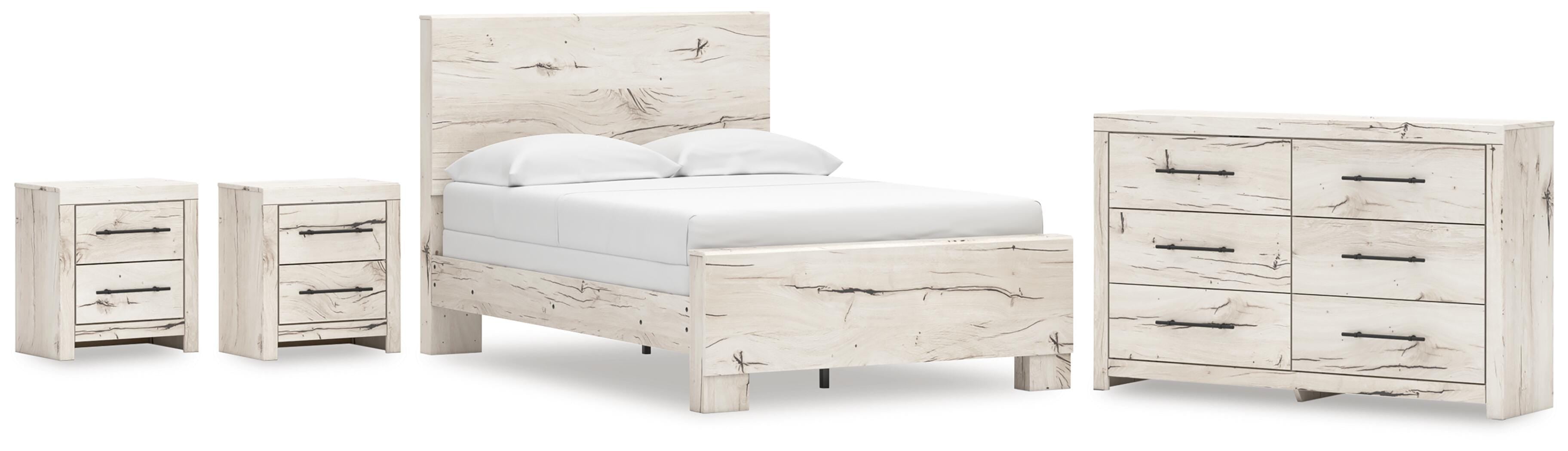 Lawroy Panel Bed, Dresser and 2 Nightstands