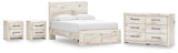 Lawroy Panel Storage Bed, Dresser and 2 Nightstands