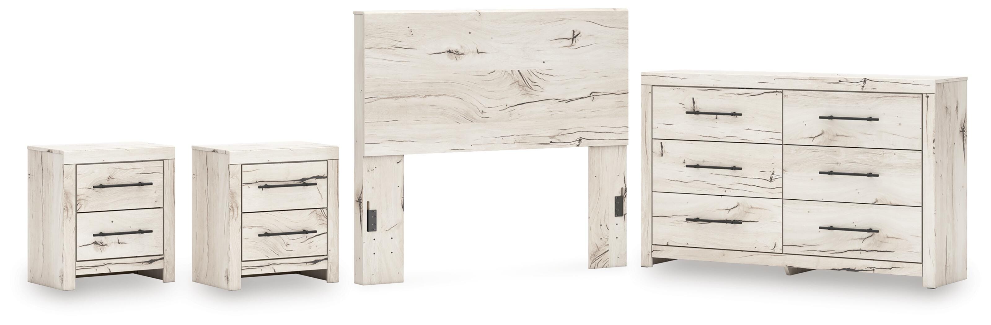 Lawroy Panel Headboard, Dresser and 2 Nightstands