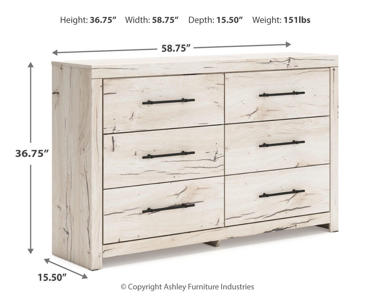 Lawroy Panel Bed with Storage and Dresser
