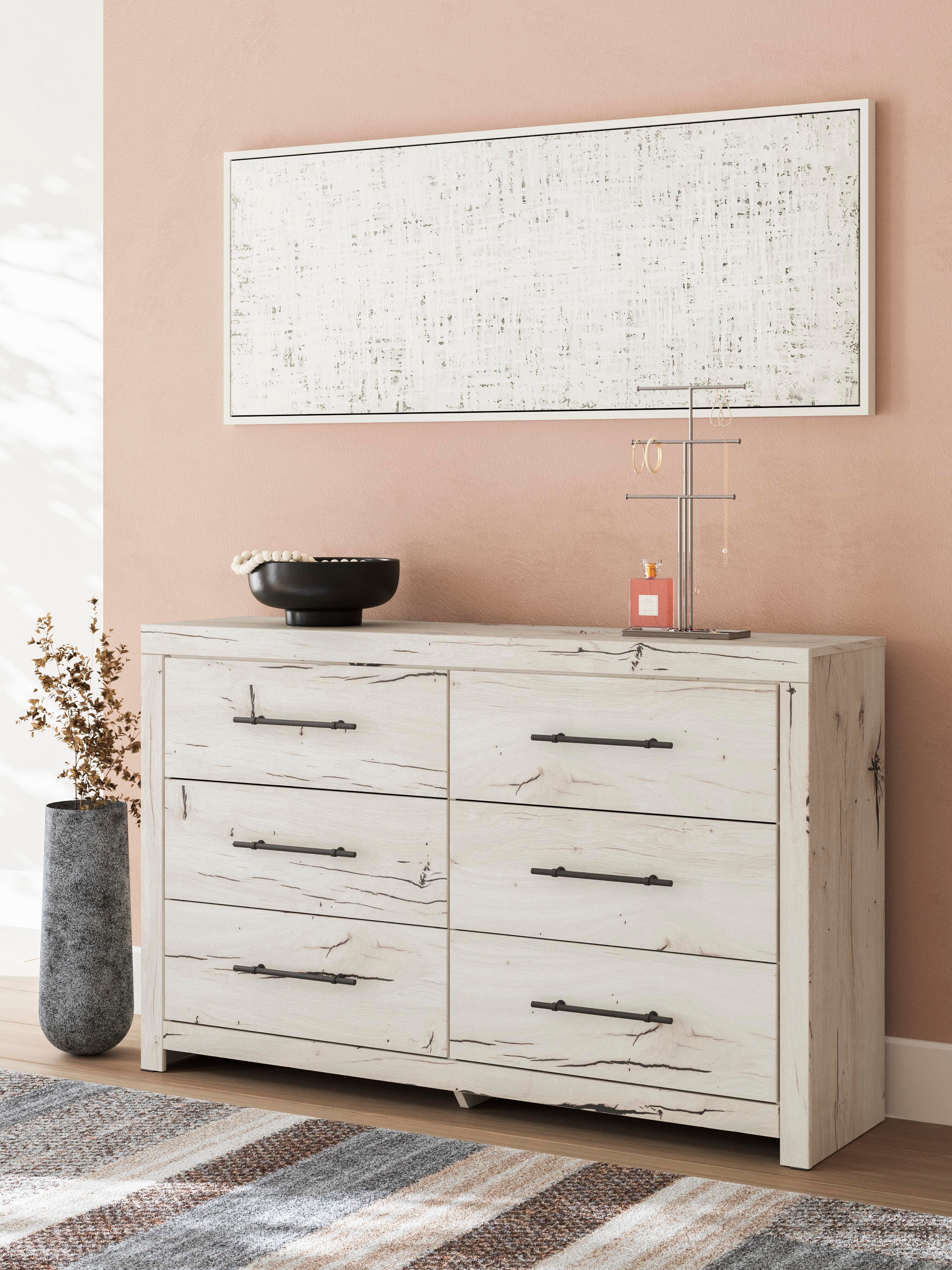 Lawroy Panel Headboard, Dresser and Mirror