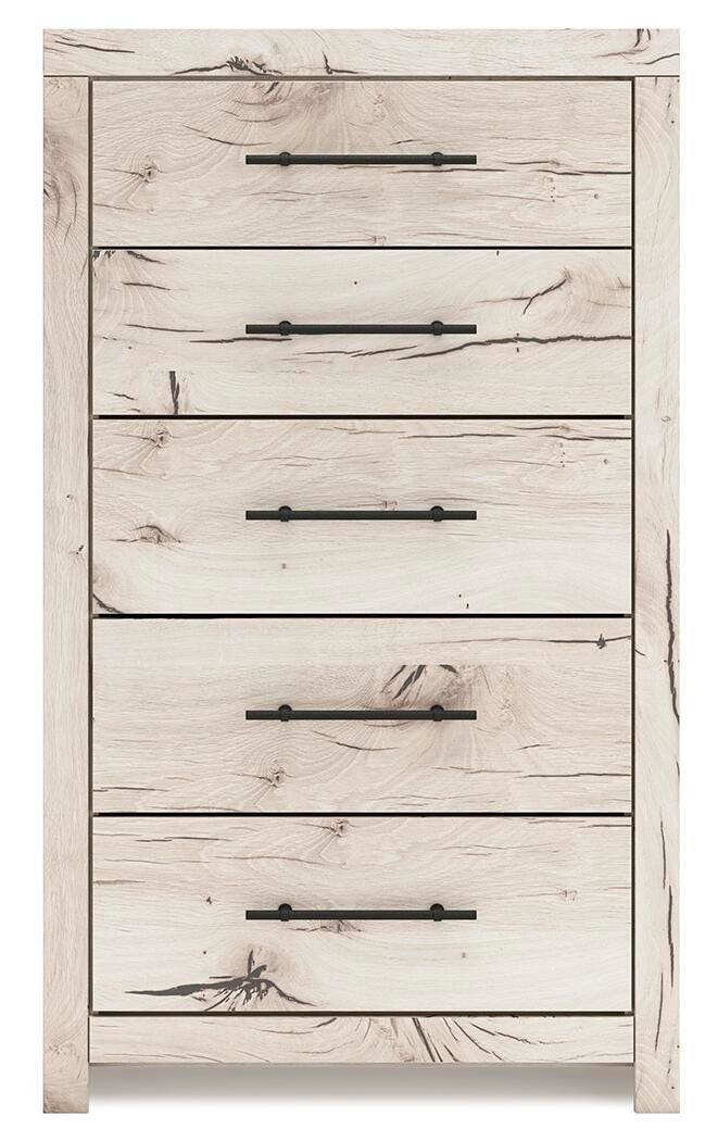 Lawroy Panel Storage Bed, Dresser, Mirror and Chest