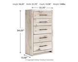 Lawroy Panel Bed with Storage, Dresser, Mirror, Chest and 2 Nightstands