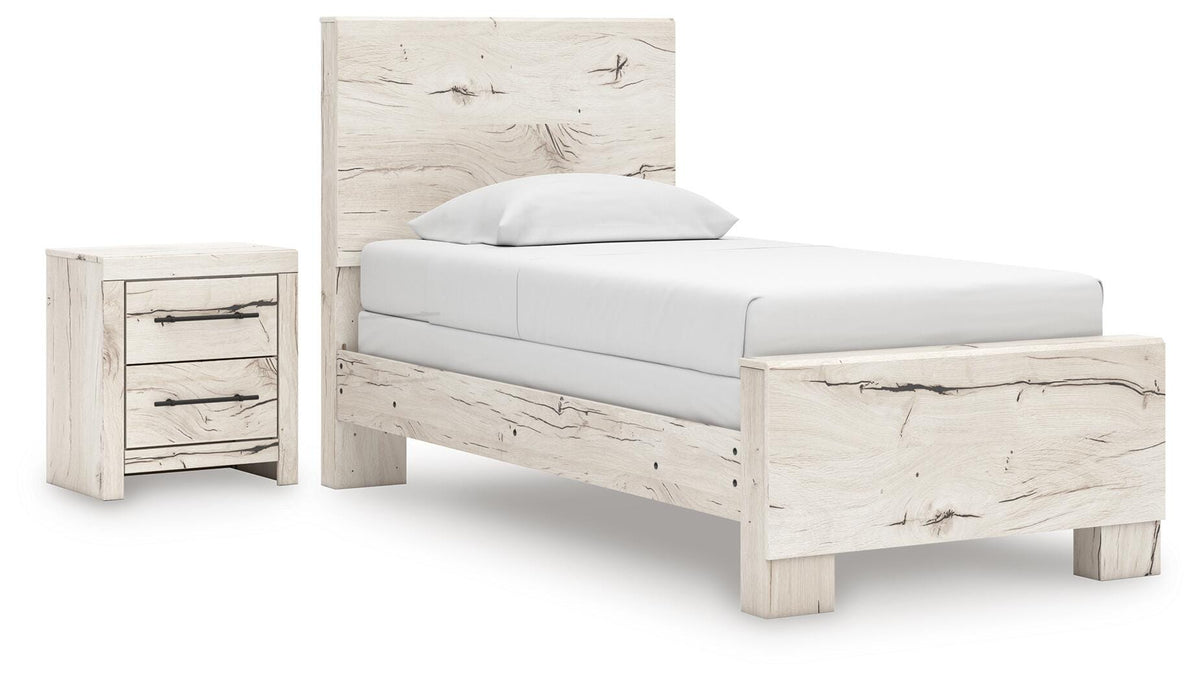 Lawroy Panel Bed and Nightstand
