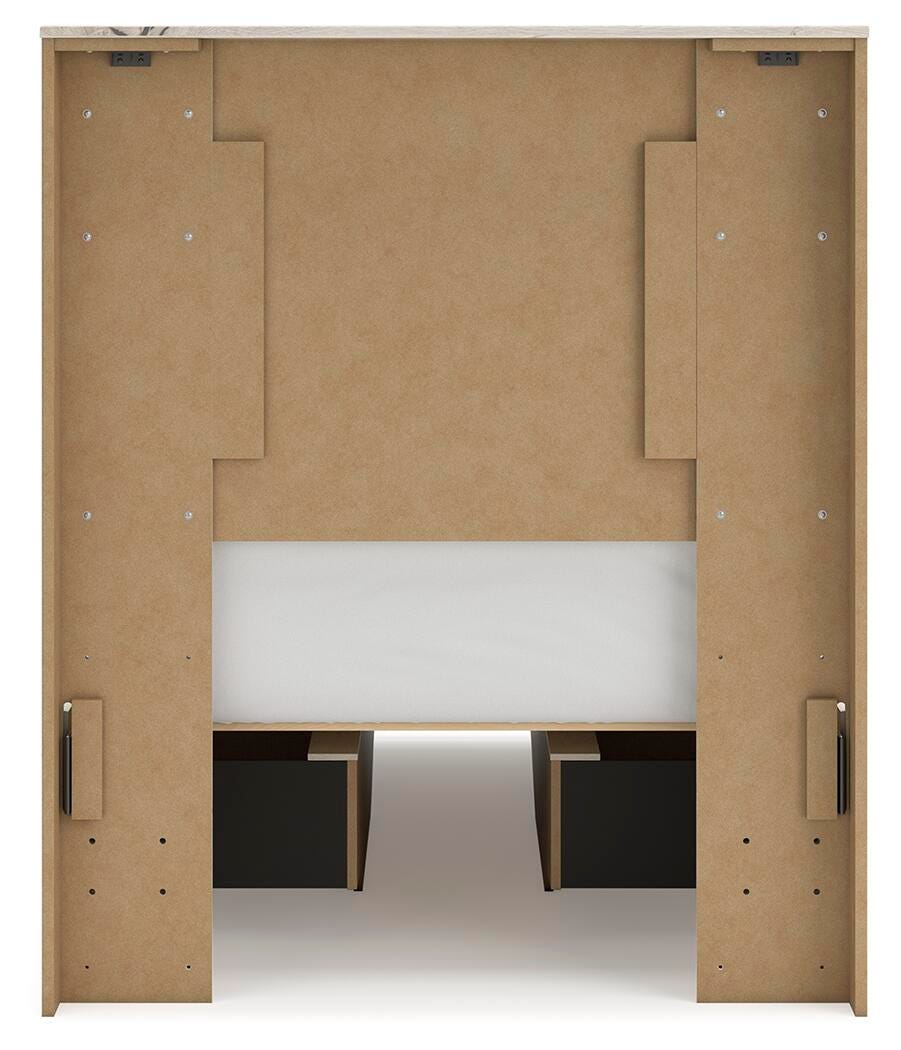 Lawroy Panel Bed with Storage, Dresser and Mirror