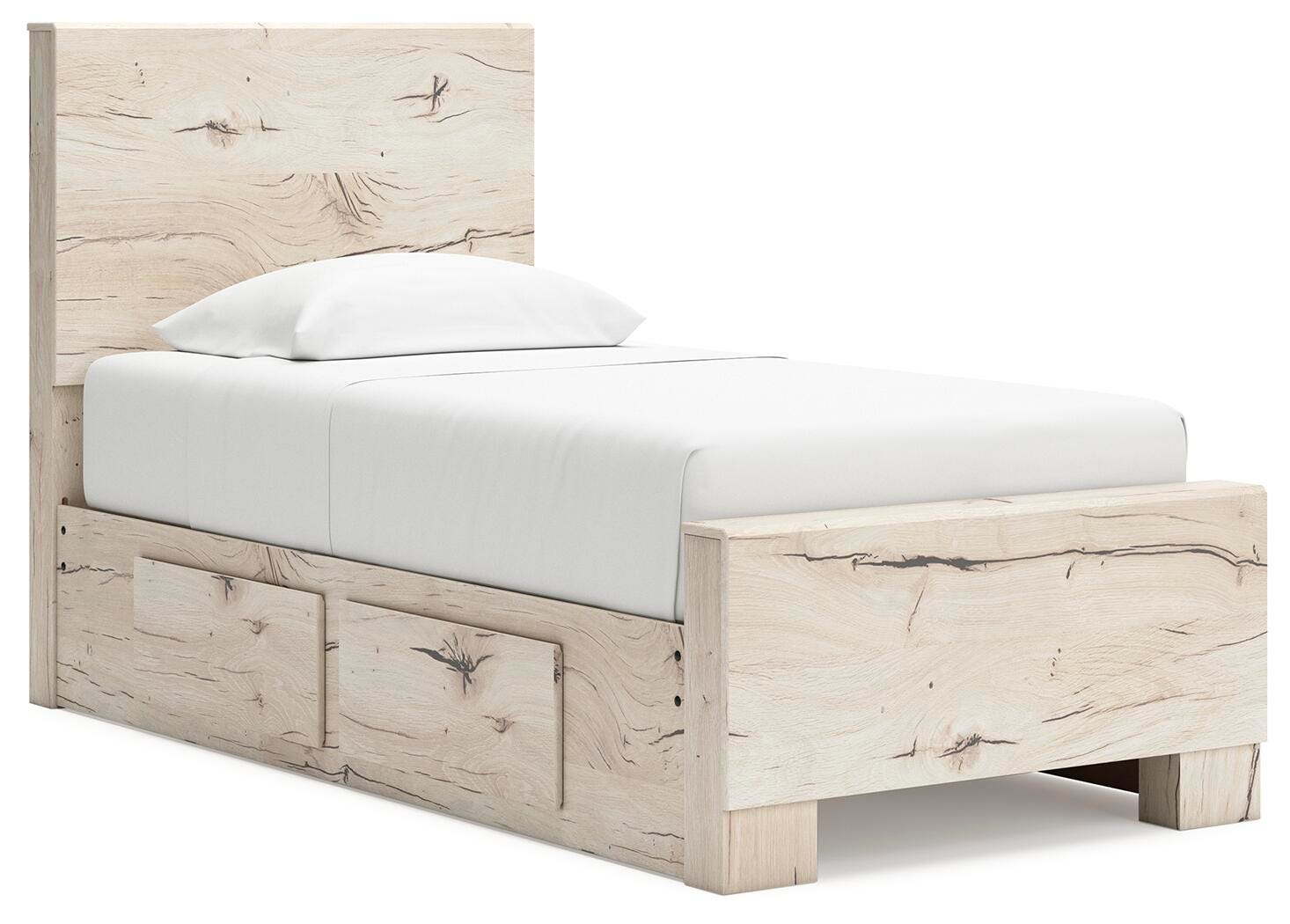 Lawroy Panel Bed with Storage and Nightstand