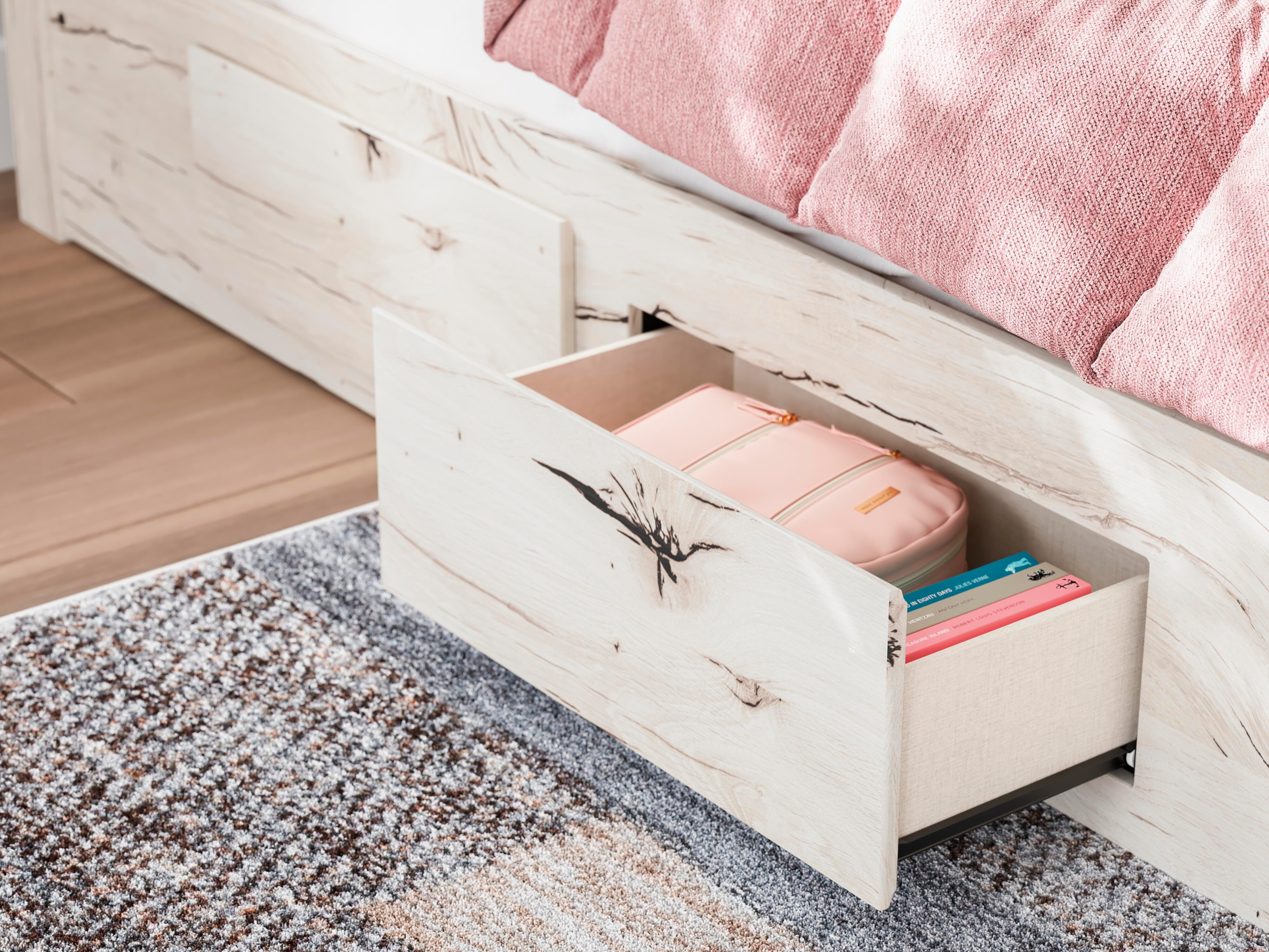 Lawroy Panel Bed with Storage, Dresser, Mirror, Chest and Nightstand