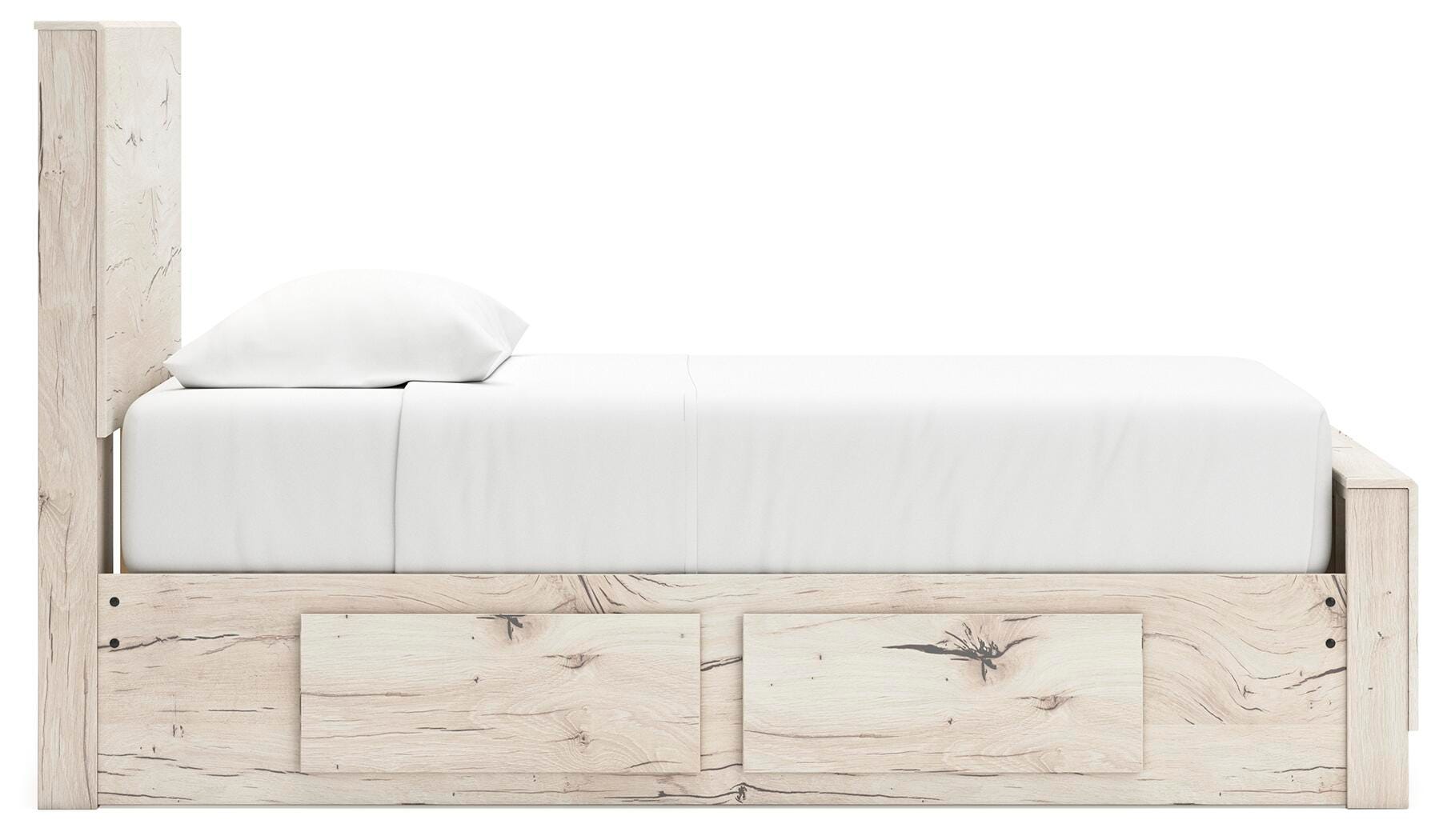 Lawroy Panel Bed with Storage, Dresser, Mirror and 2 Nightstands