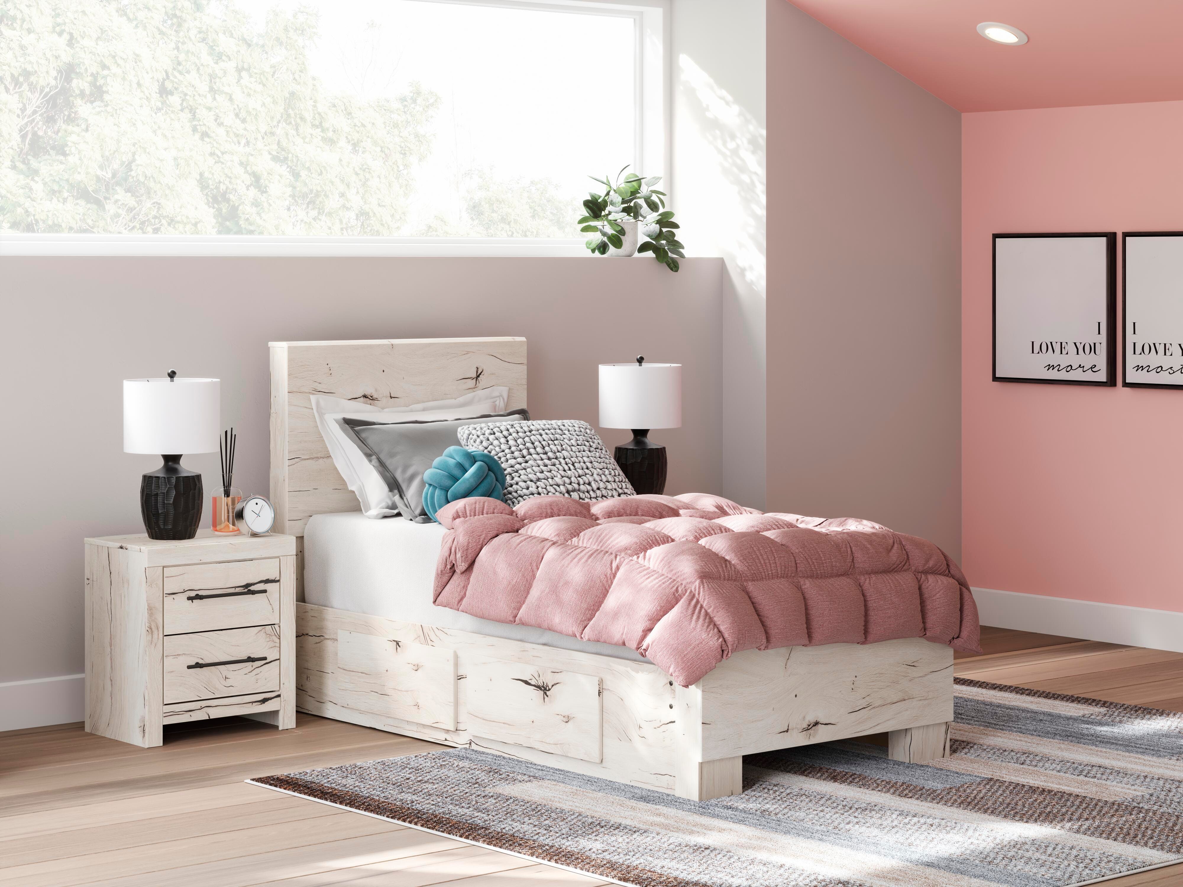 Lawroy Panel Bed with Storage and Dresser