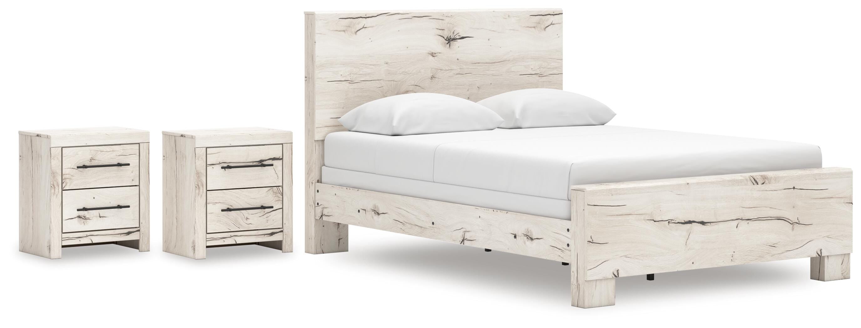 Lawroy Panel Bed and 2 Nightstands
