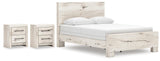 Whitaker Panel Bed and 2 Nightstands