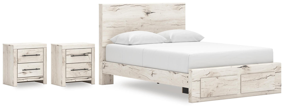 Whitaker Panel Storage Bed and 2 Nightstands