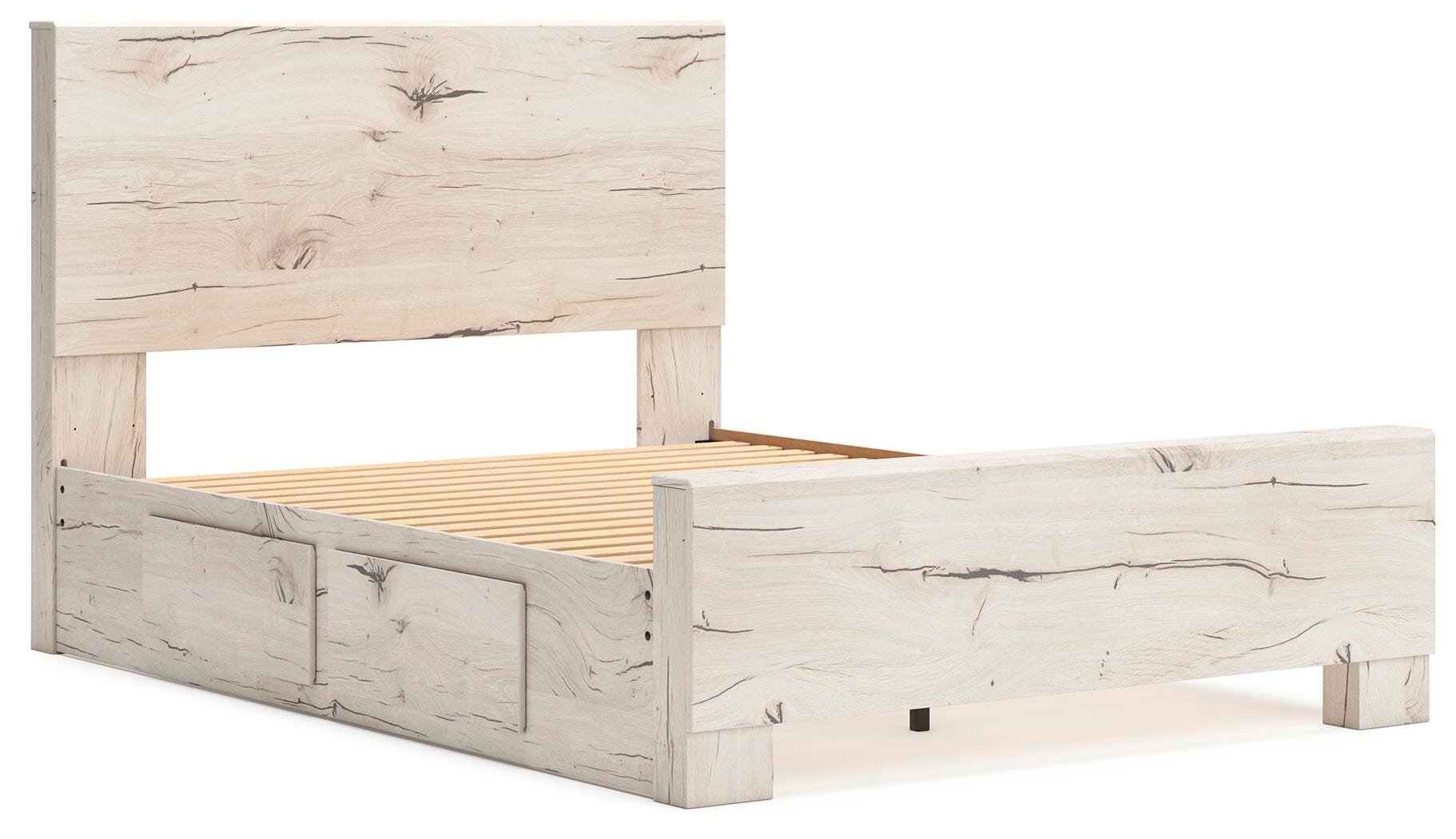 Lawroy Panel Bed with Storage, Dresser, Mirror, Chest and Nightstand