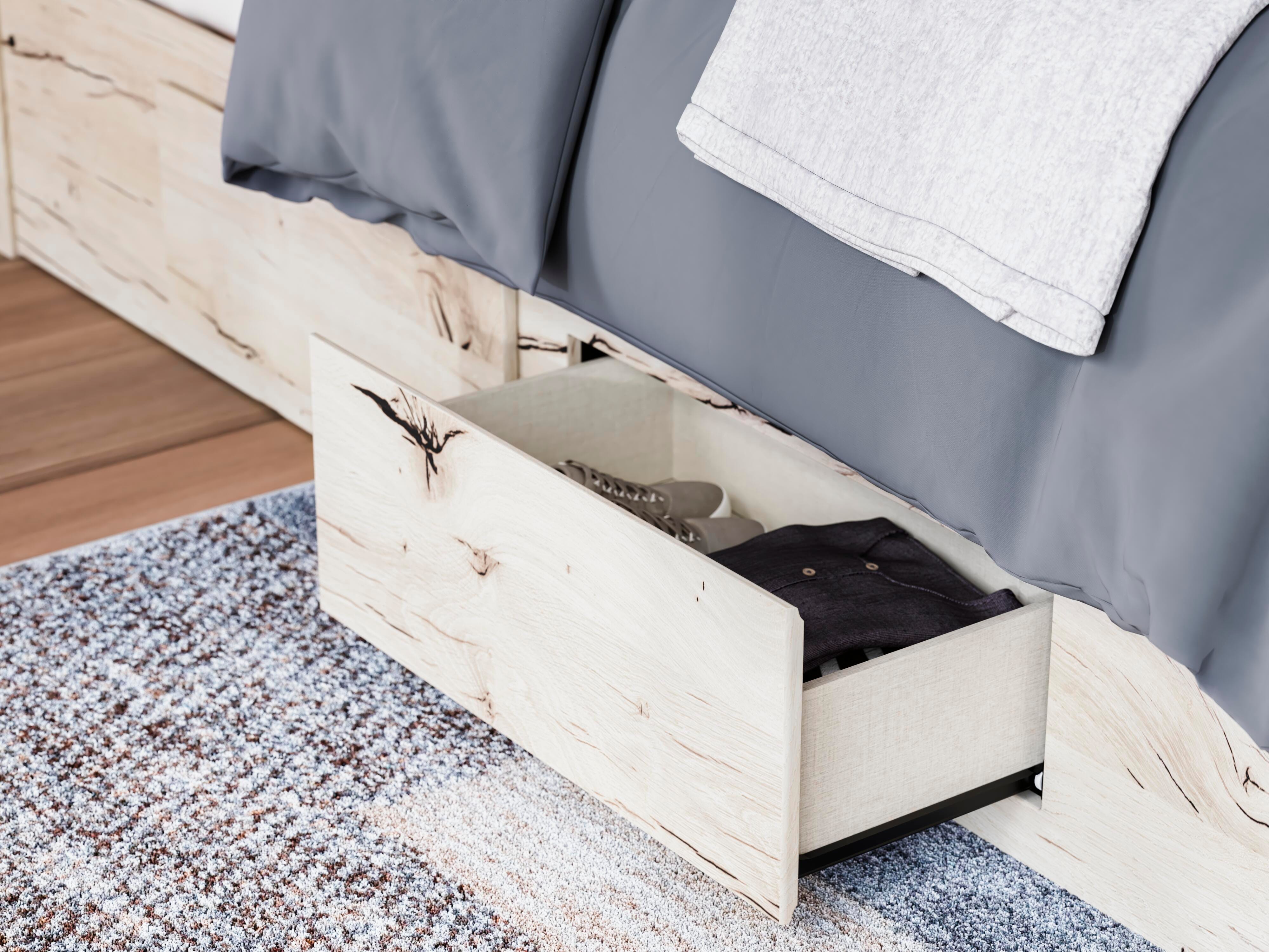 Lawroy Panel Bed with Storage, Dresser, Mirror, Chest and Nightstand