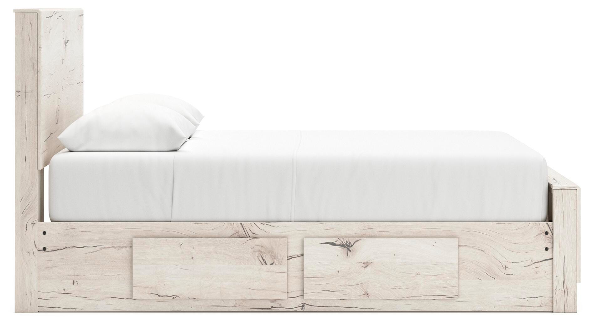 Lawroy Panel Bed with Storage, Dresser, Mirror and Nightstand