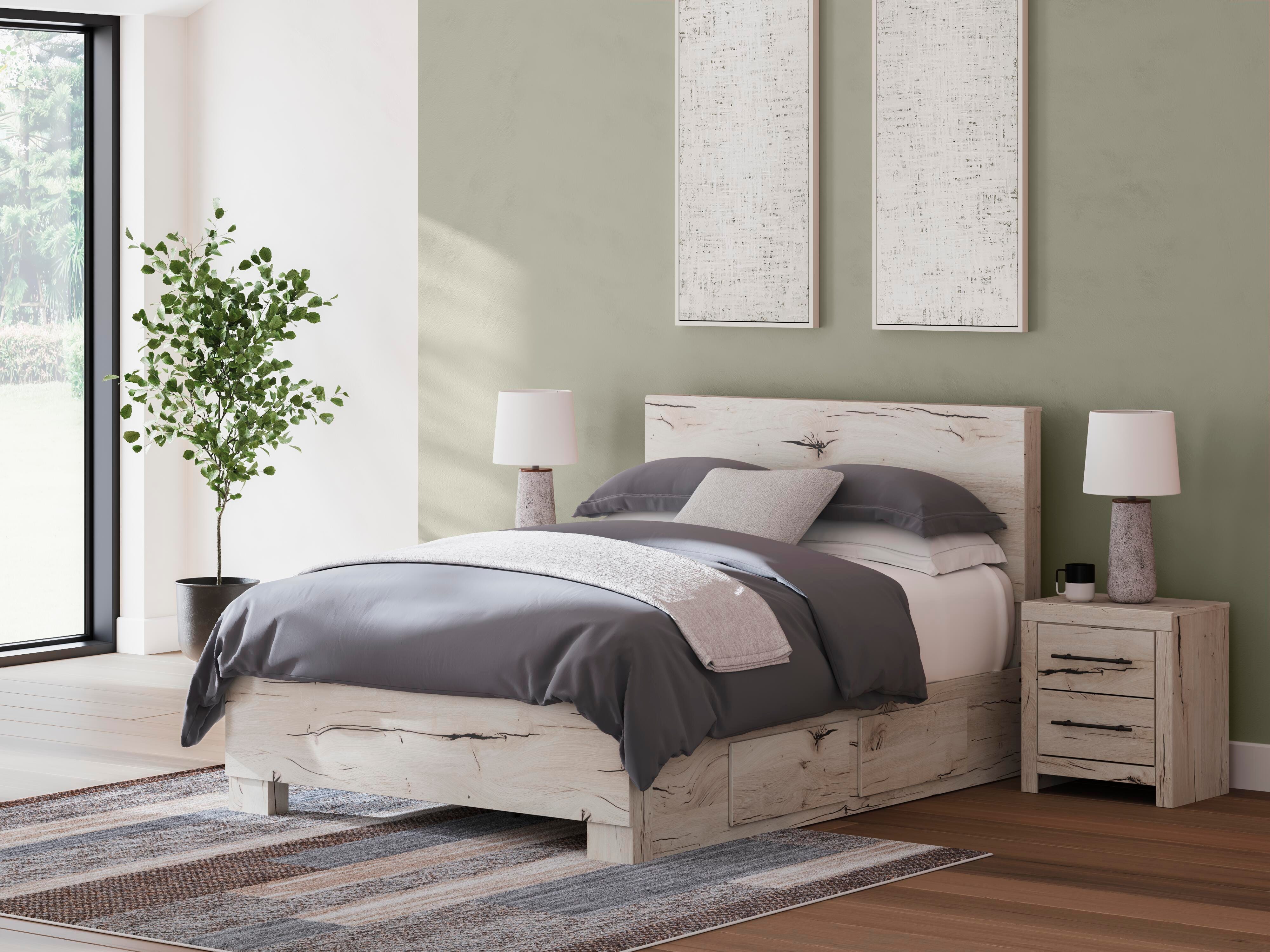 Lawroy Panel Bed with Storage and Dresser