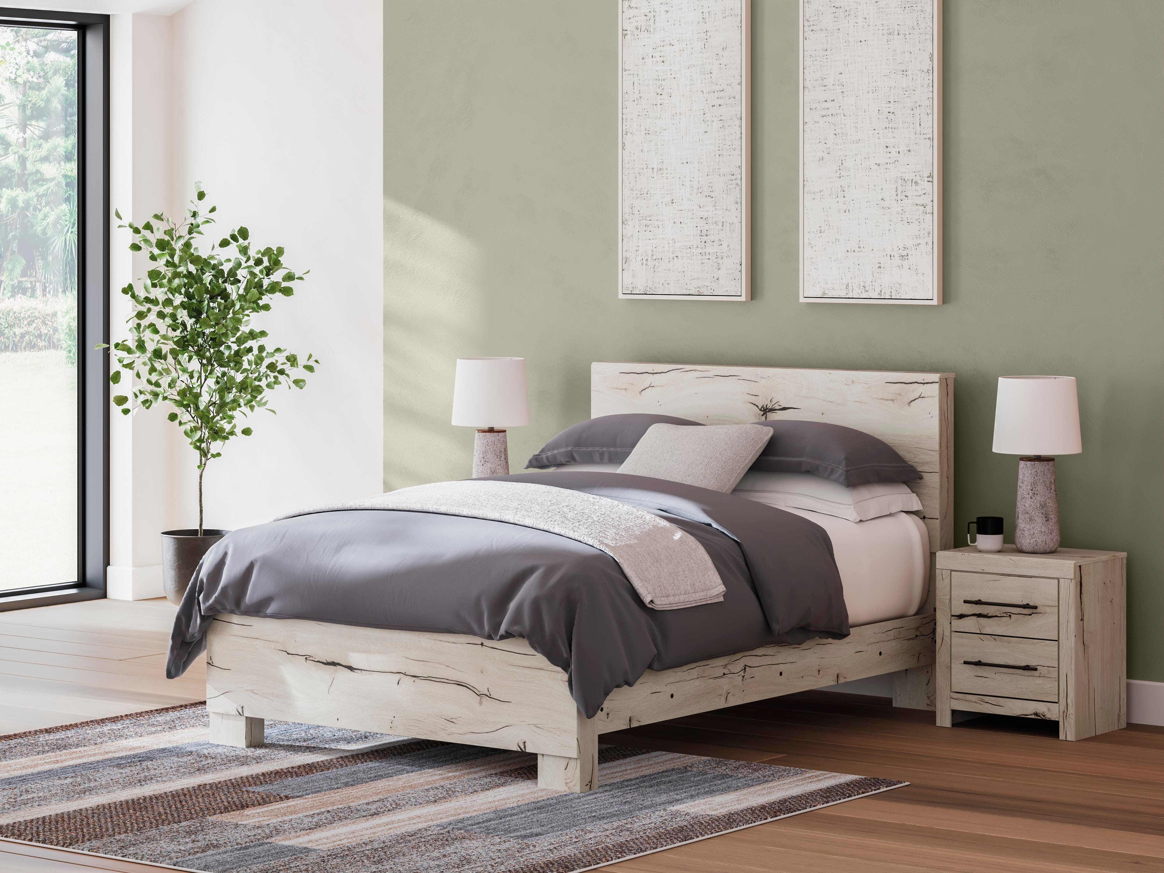 Lawroy Panel Bed, Dresser and 2 Nightstands